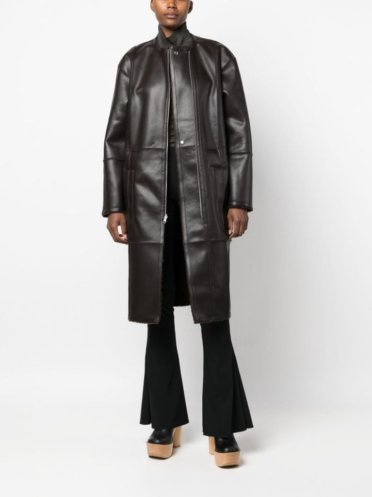 Brown Faux Shearling Reversible Coat