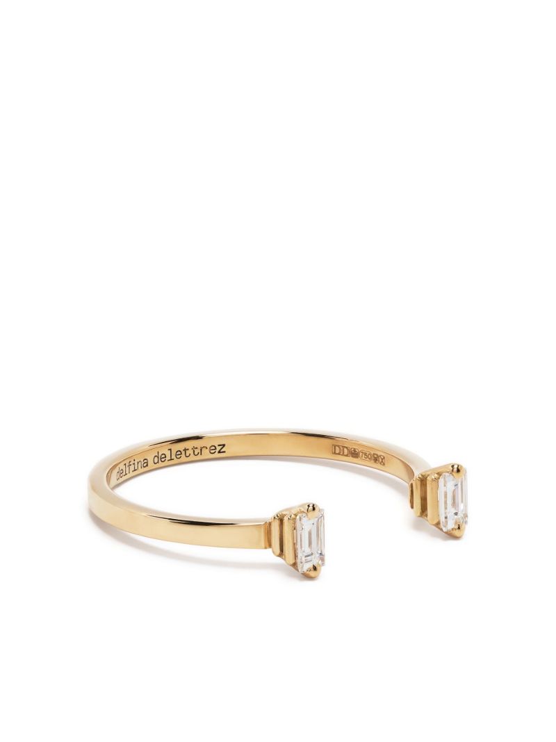 18k Yellow Gold Dots Diamond Ring