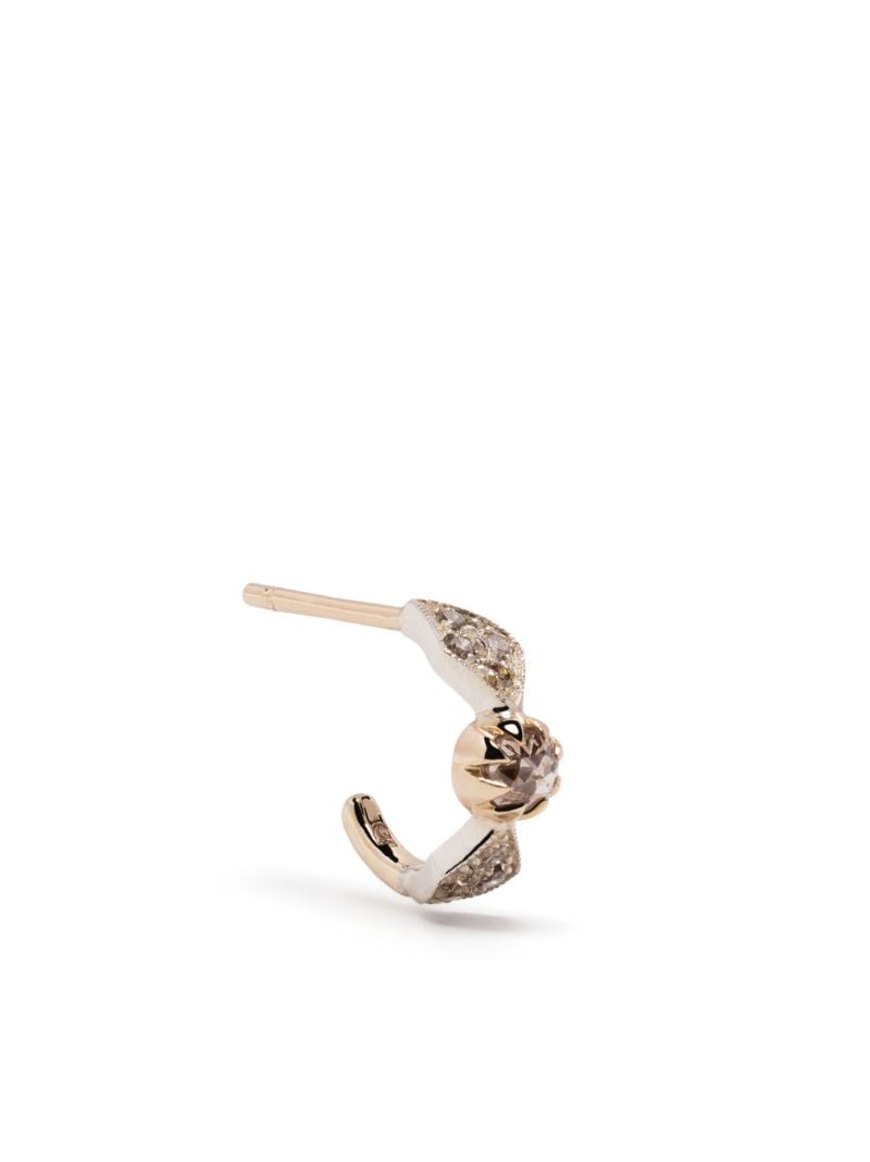 9k Yellow Gold Adele No. 1 Diamond Single Hoop Earring