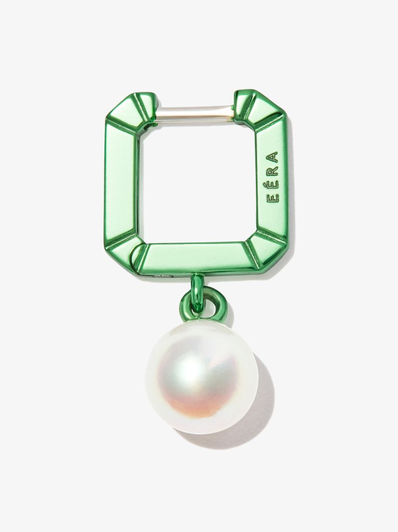 18k White Gold Pearl Drop Earring