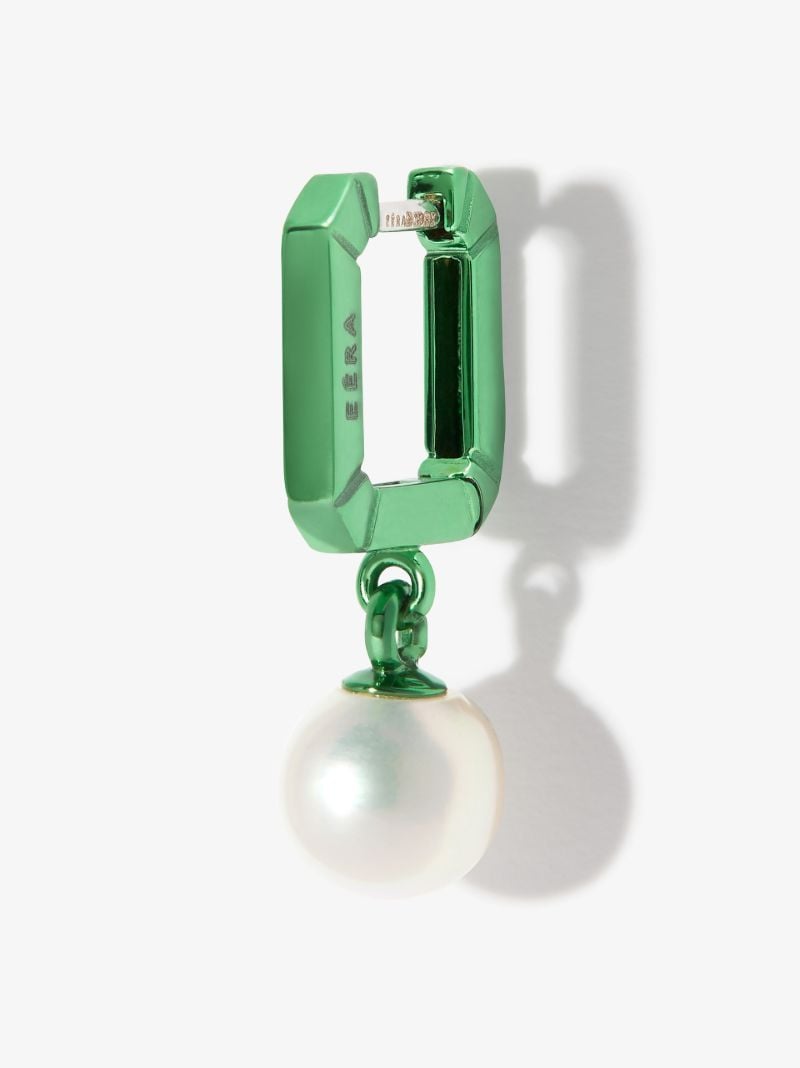 18k White Gold Pearl Drop Earring