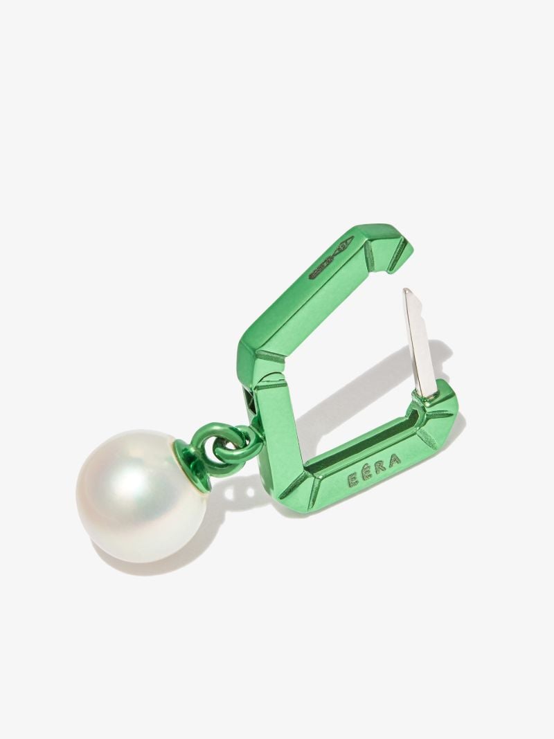 18k White Gold Pearl Drop Earring