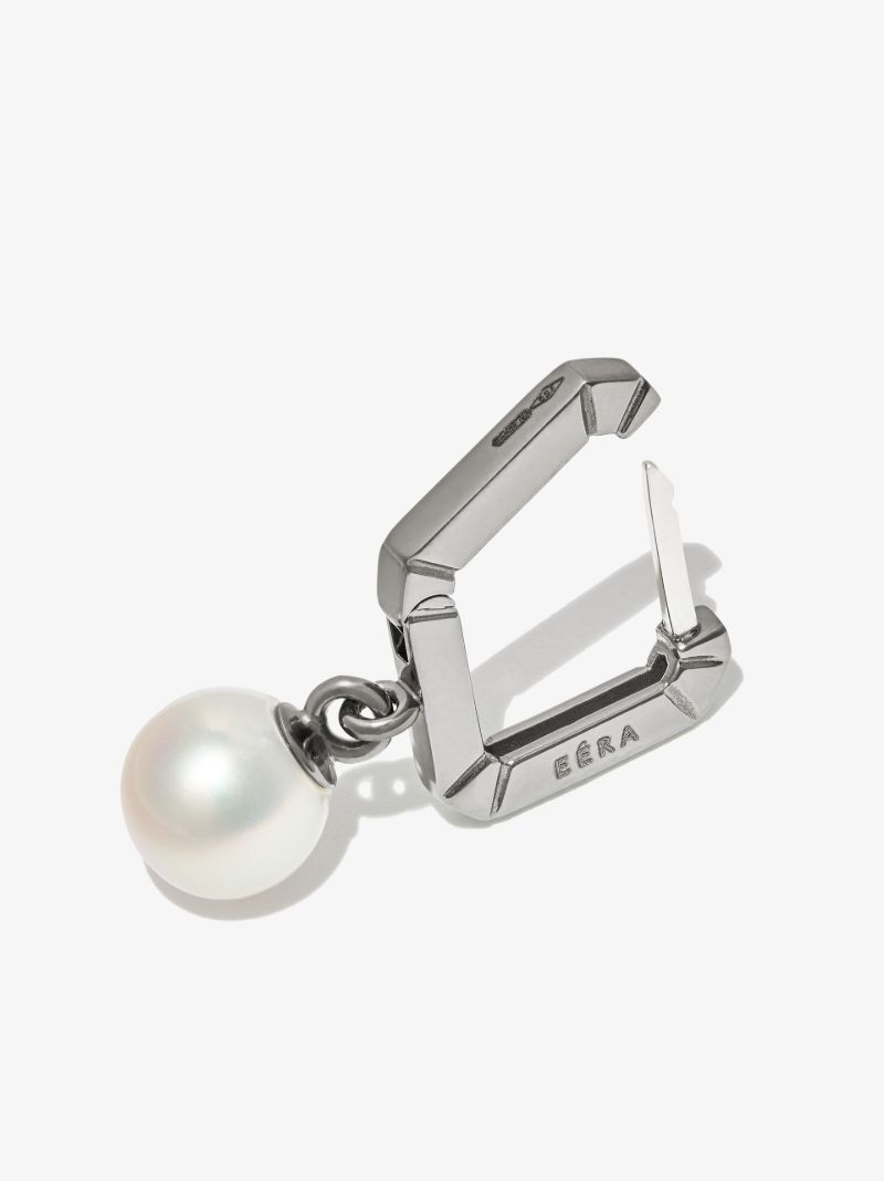 18k White Gold Pearl Drop Earring