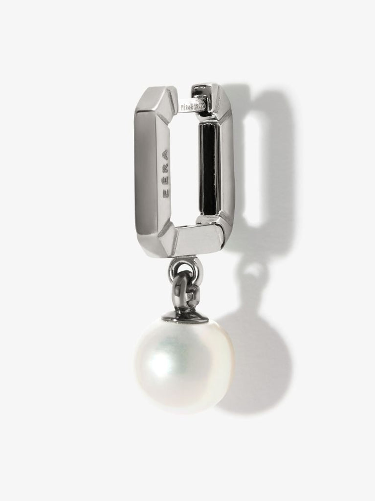 18k White Gold Pearl Drop Earring