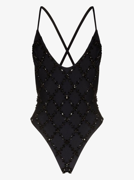 Black Ebony Embellished Swimsuit