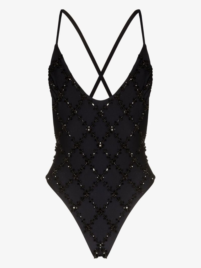Black Ebony Embellished Swimsuit