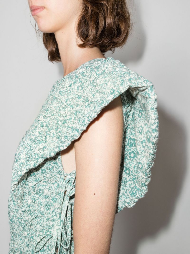 Ida Floral Print Cotton Midi Dress