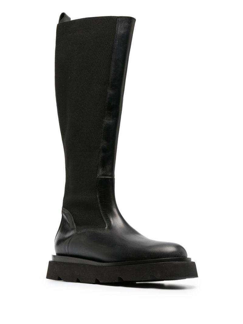 Black Cometti Knee-high Leather Boots