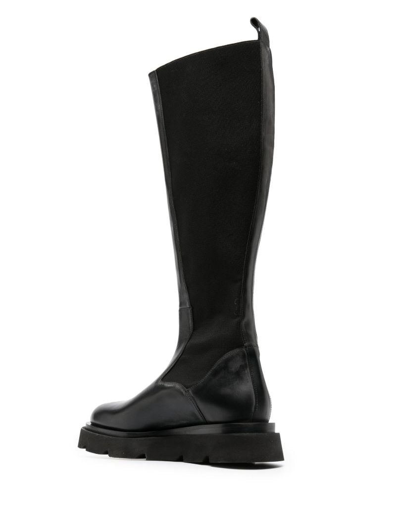 Black Cometti Knee-high Leather Boots