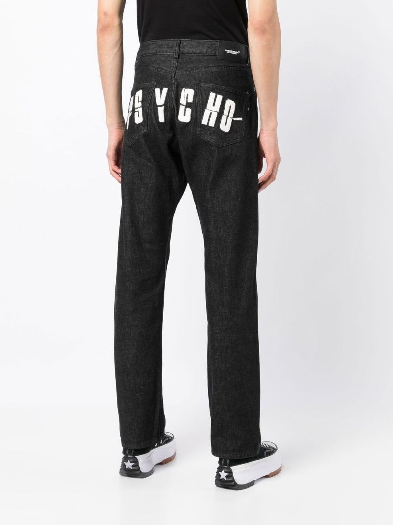 X Psycho Black Logo-appliquÃ_x0083_Â© Jeans