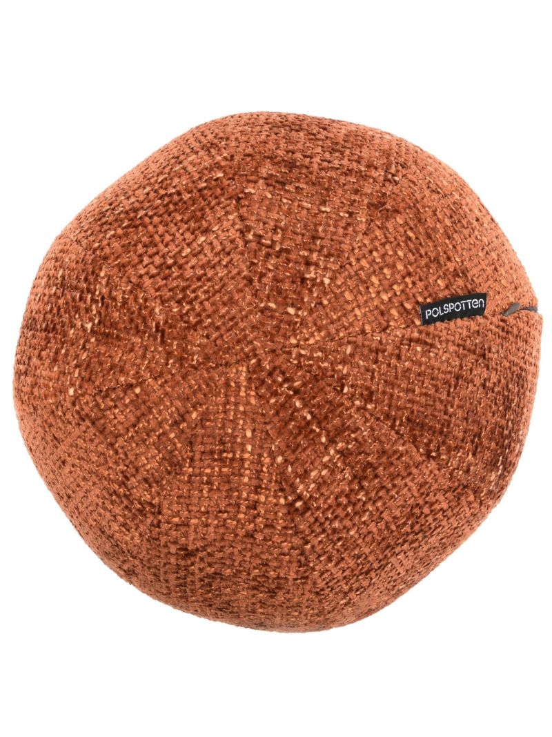 Brown Textured Ball Cushion