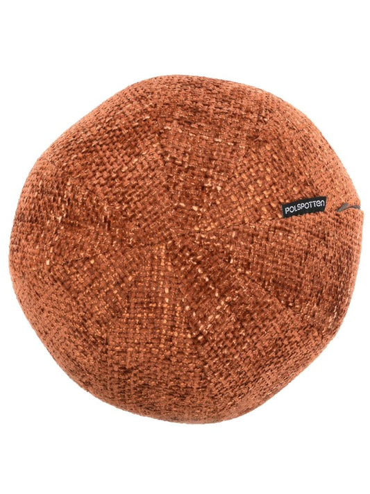 Brown Textured Ball Cushion