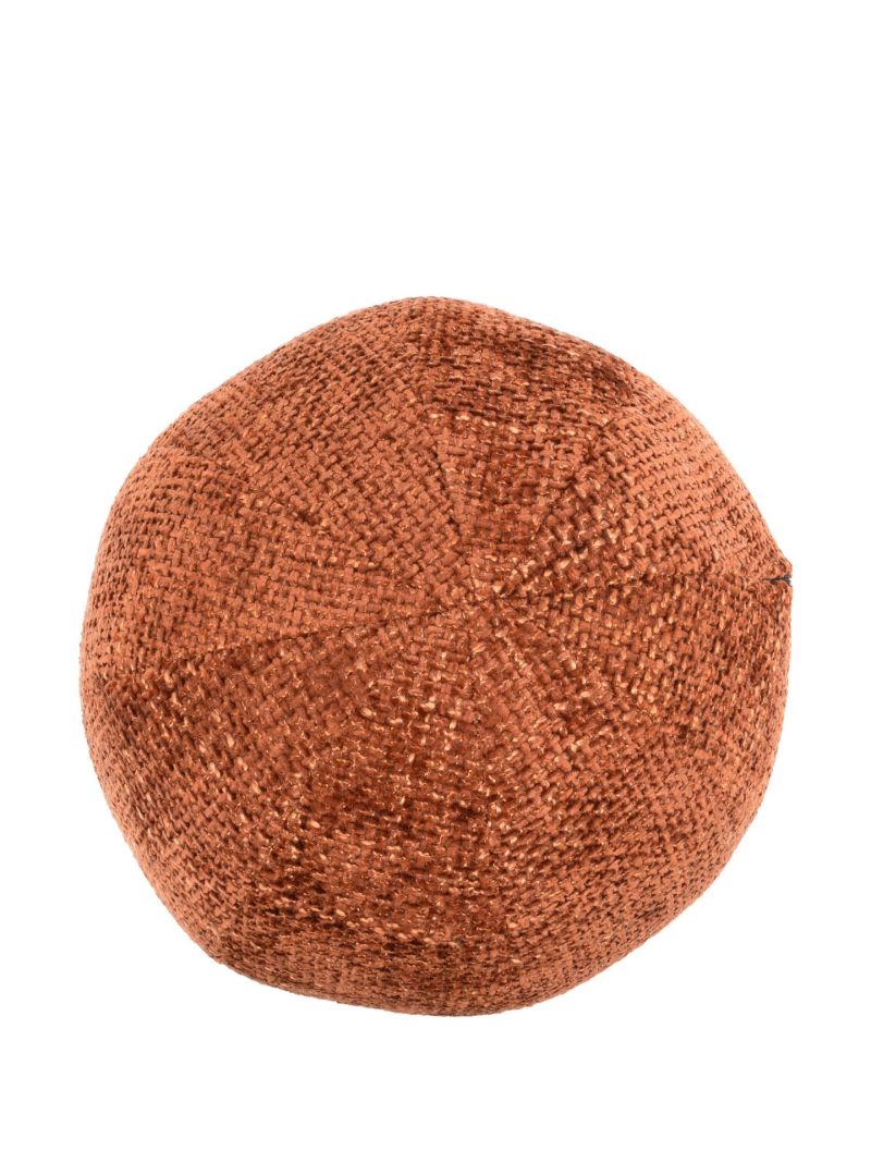 Brown Textured Ball Cushion