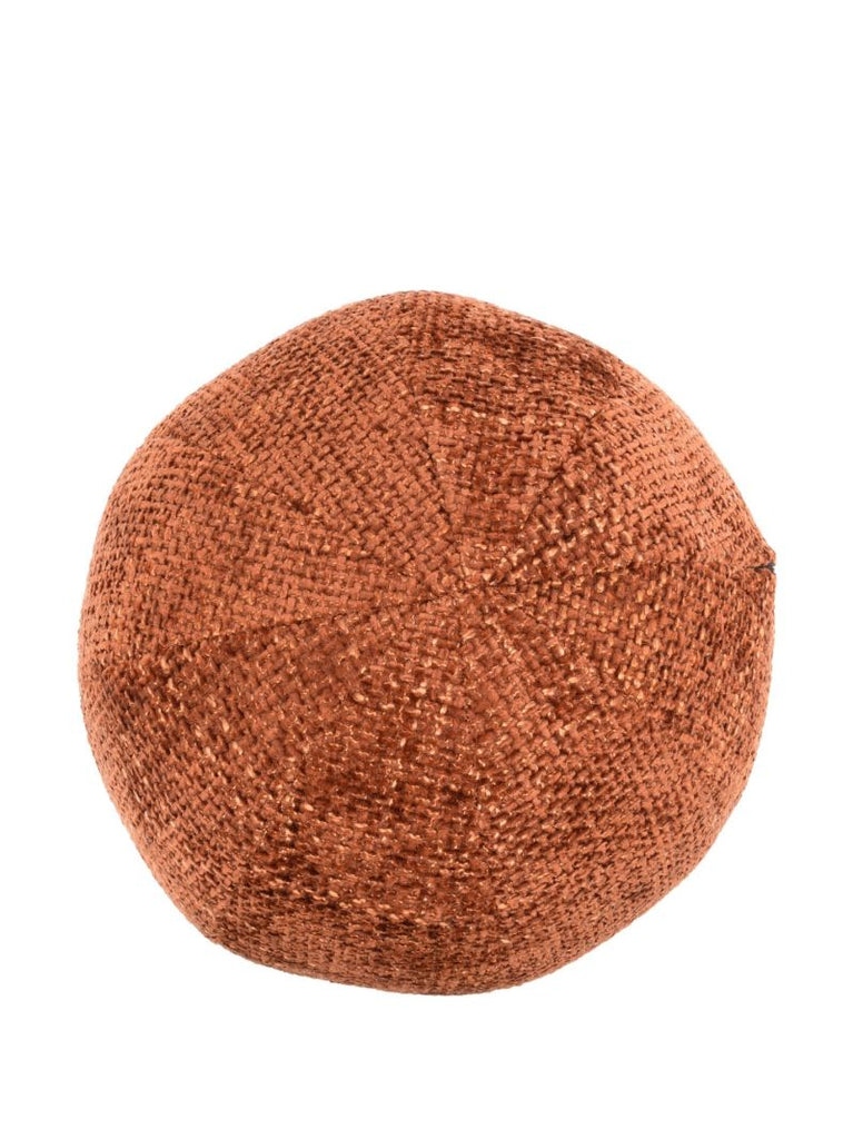 Brown Textured Ball Cushion