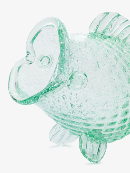 Green Fish Glass Jar