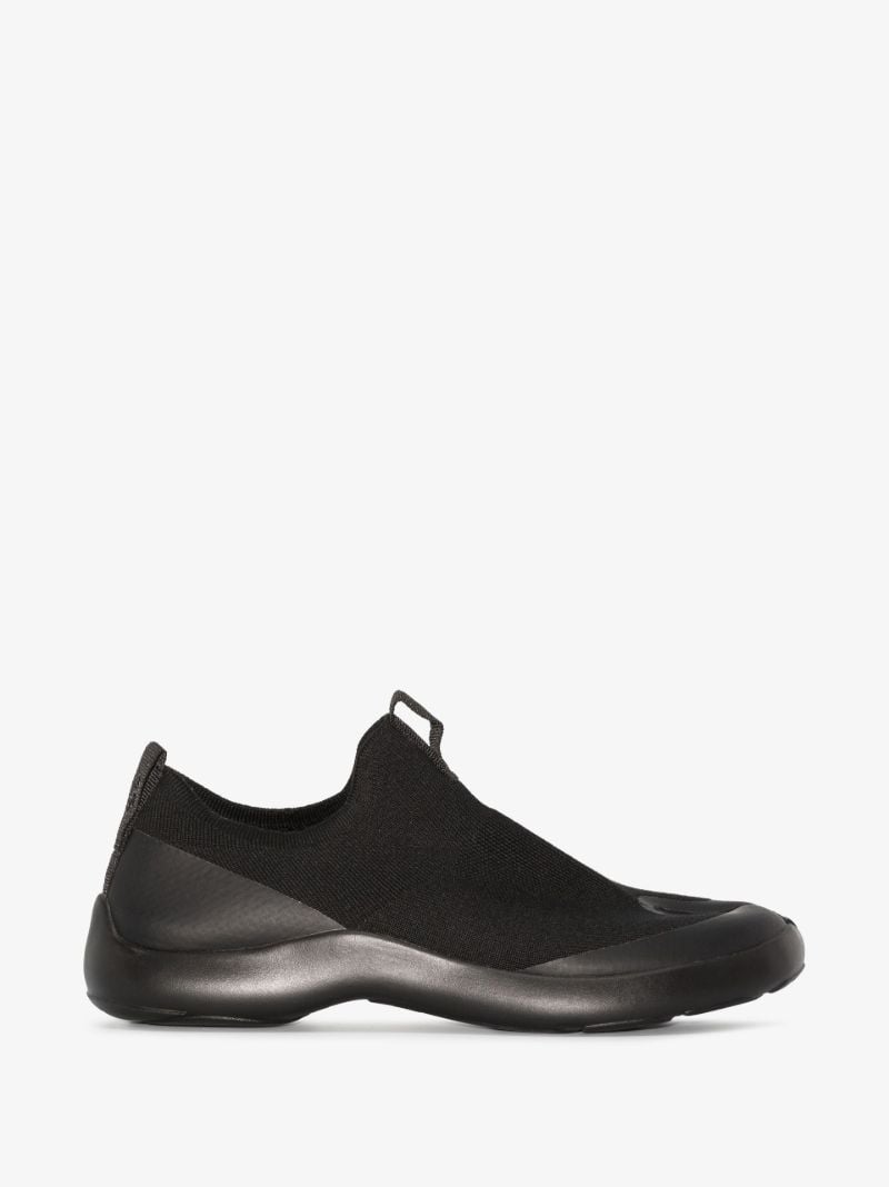 Black Low Top Knit Sneakers