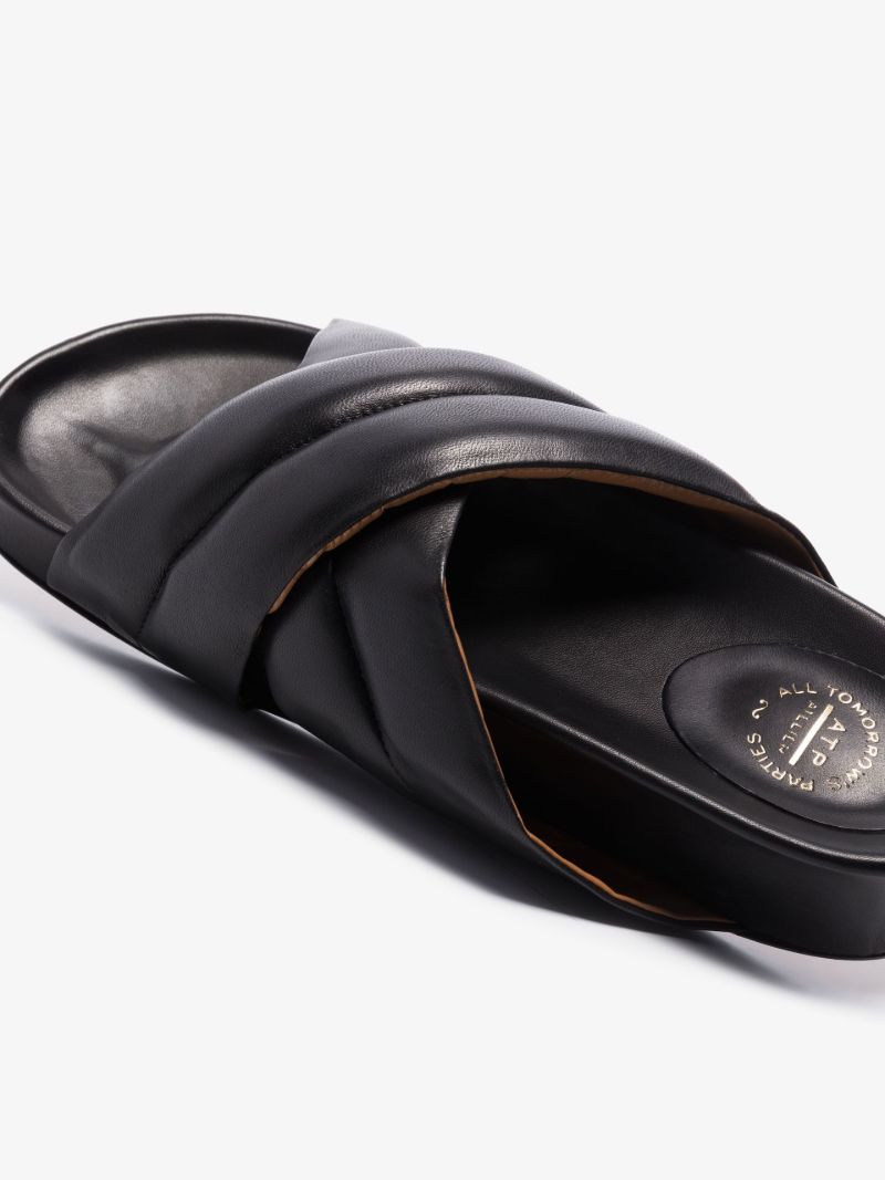 Black Airali Crossover Leather Sandals