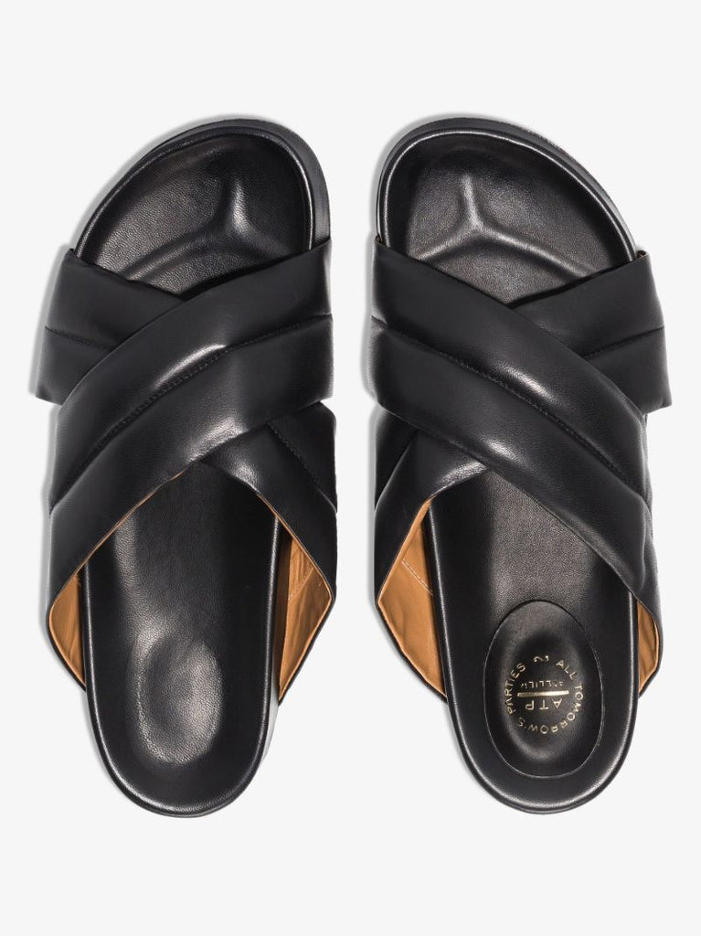 Black Airali Crossover Leather Sandals