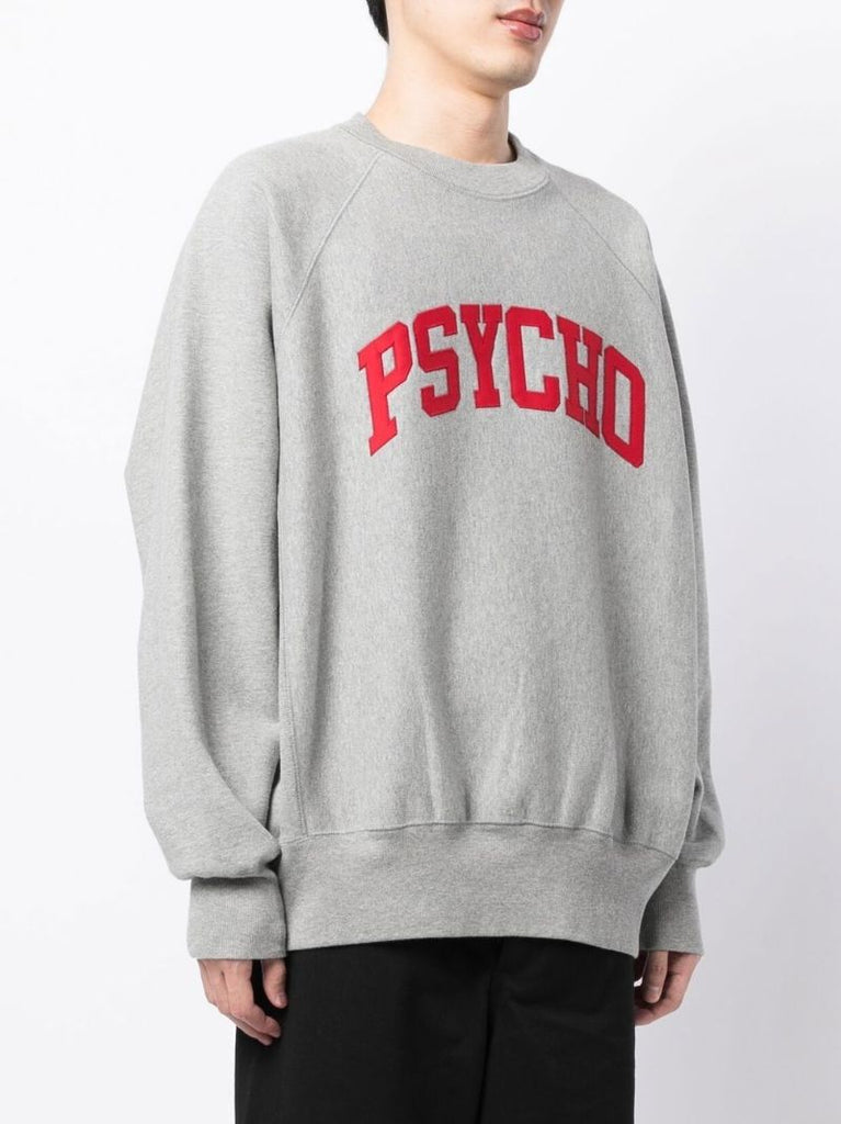 X Psycho Grey AppliquÃ_x0083_Â© Cotton Sweatshirt