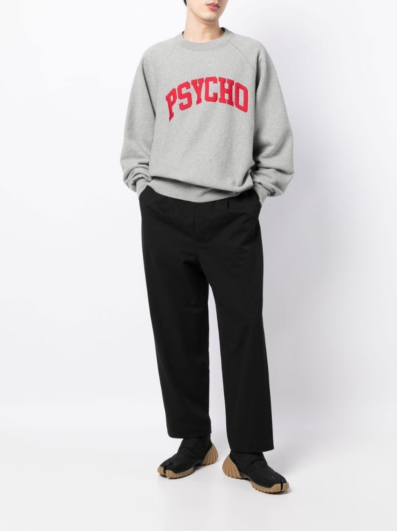 X Psycho Grey AppliquÃ_x0083_Â© Cotton Sweatshirt