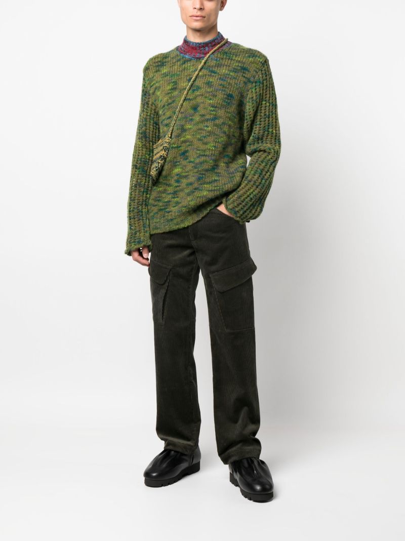 Green Corduroy Cotton Utility Trousers