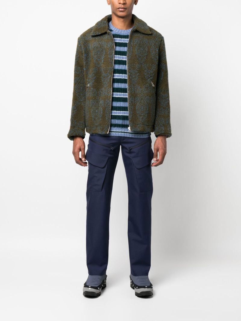 Blue Toothpaste Striped Knit Sweater