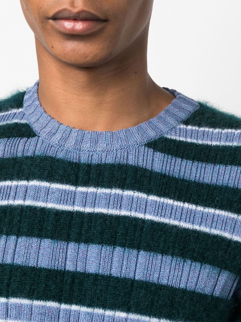 Blue Toothpaste Striped Knit Sweater