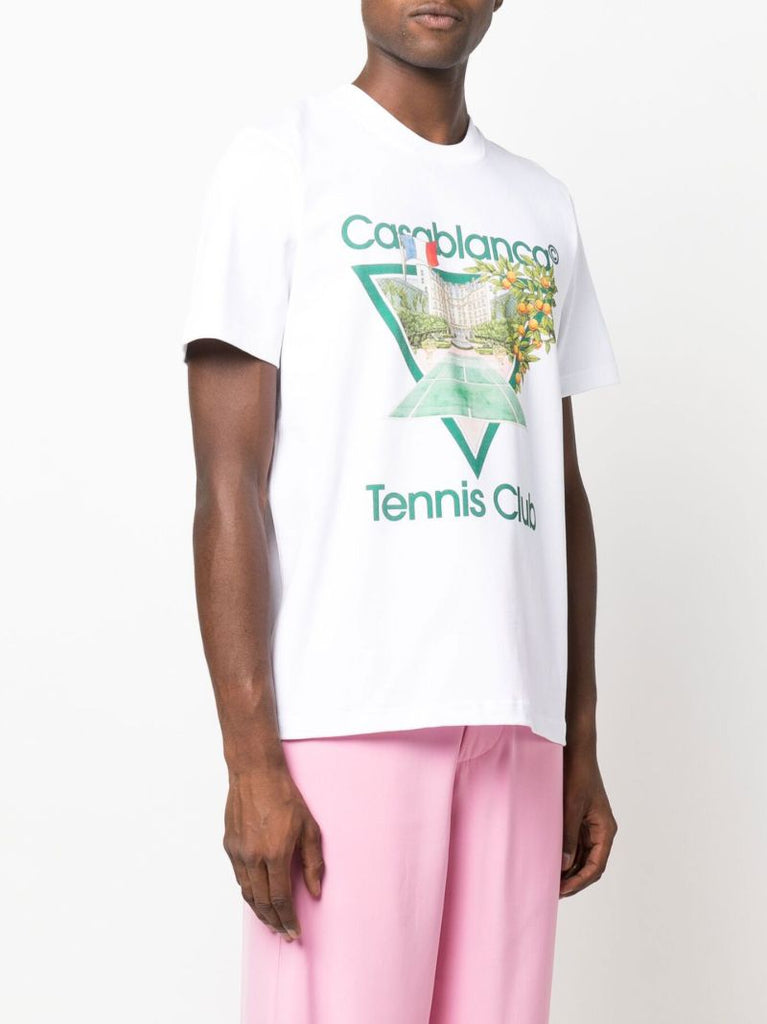 White Tennis Club Icon Printed T-shirt