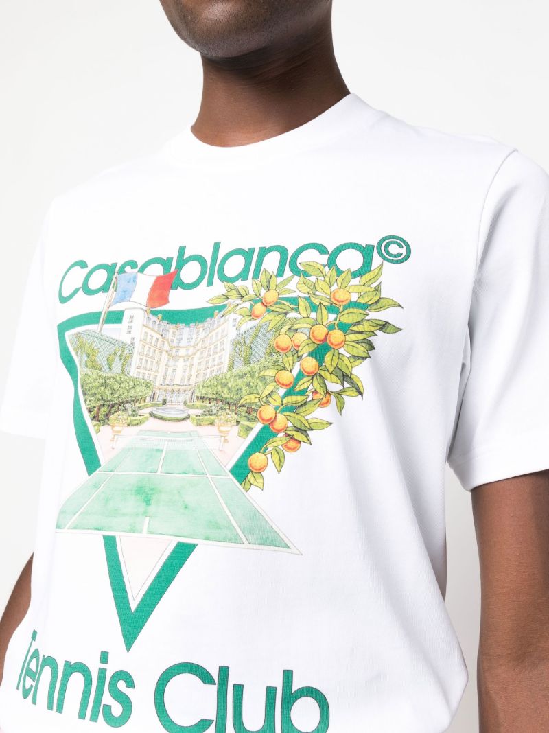 White Tennis Club Icon Printed T-shirt