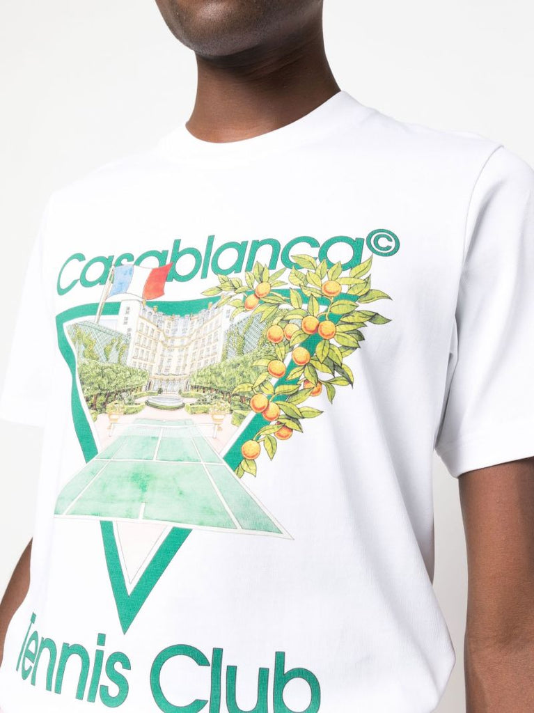White Tennis Club Icon Printed T-shirt