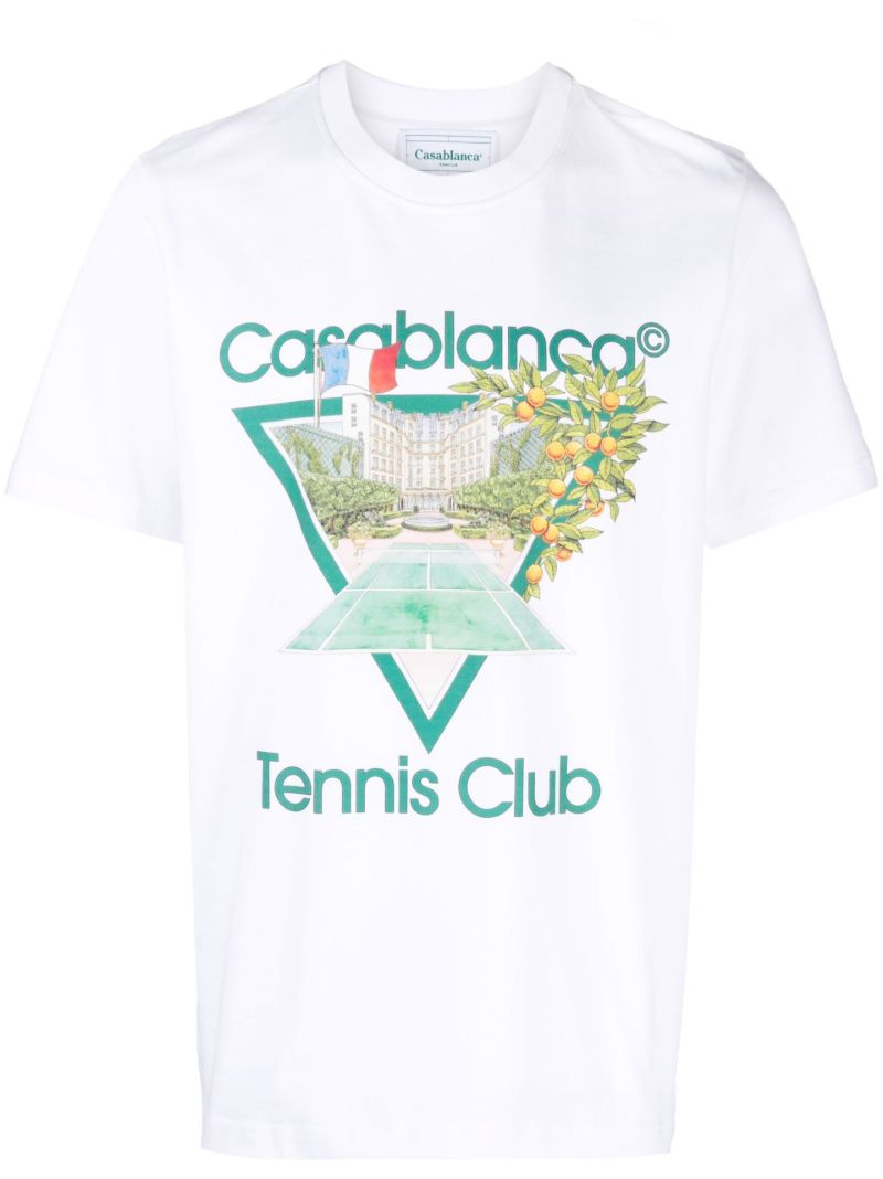 White Tennis Club Icon Printed T-shirt
