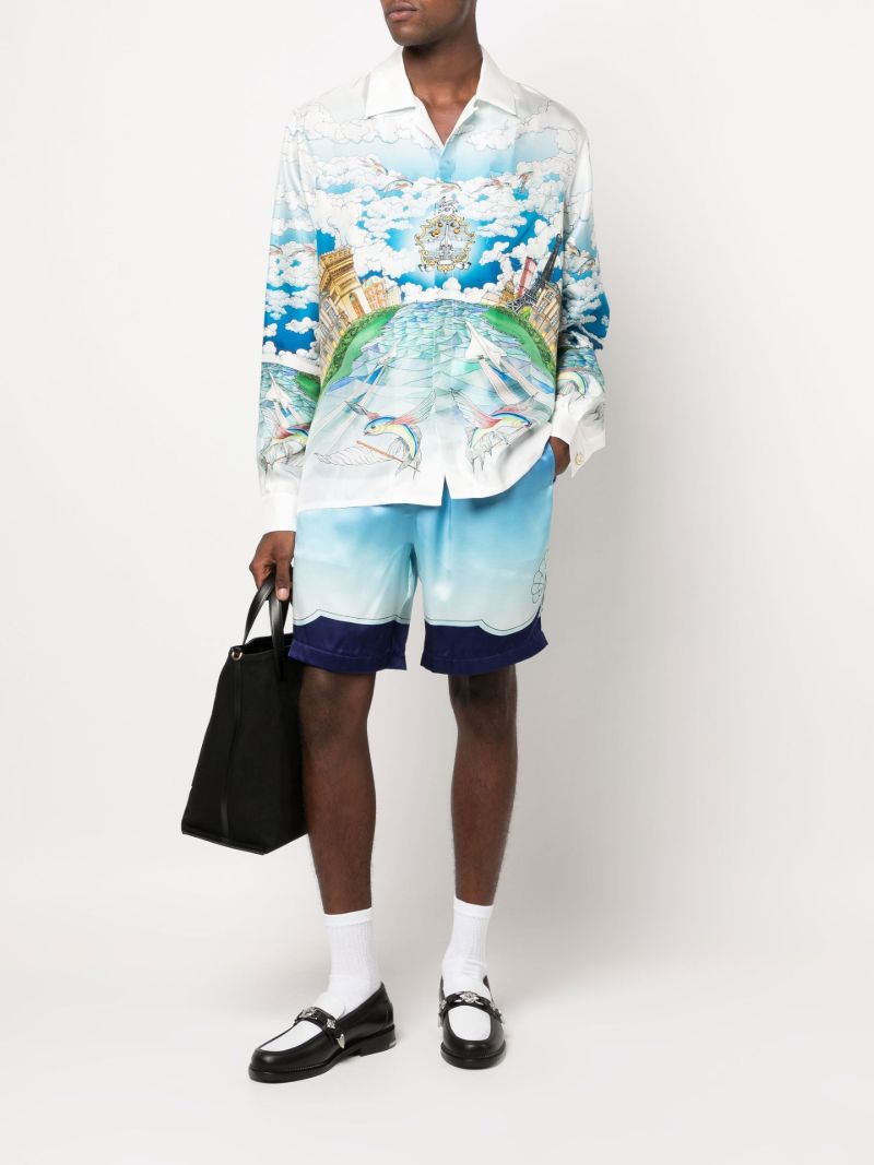 Blue Le Vol Ideal Silk Shirt