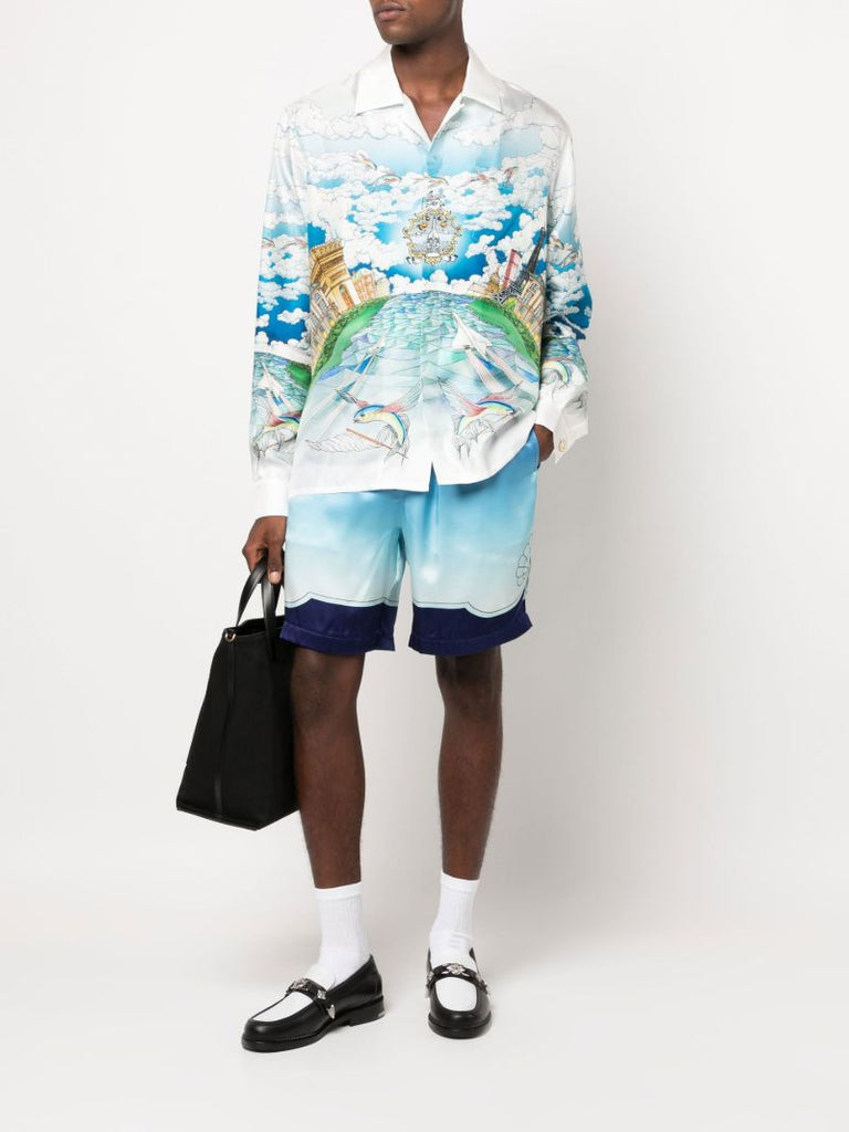 Blue Le Vol Ideal Silk Shirt