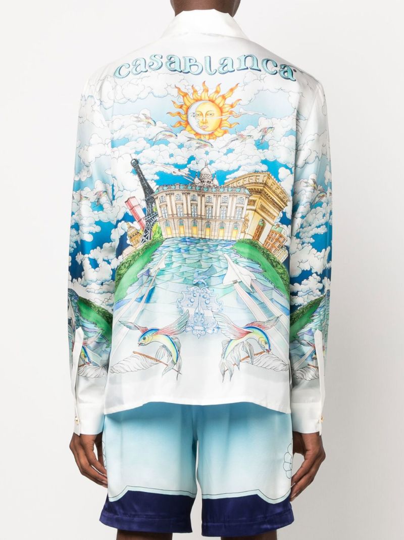 Blue Le Vol Ideal Silk Shirt