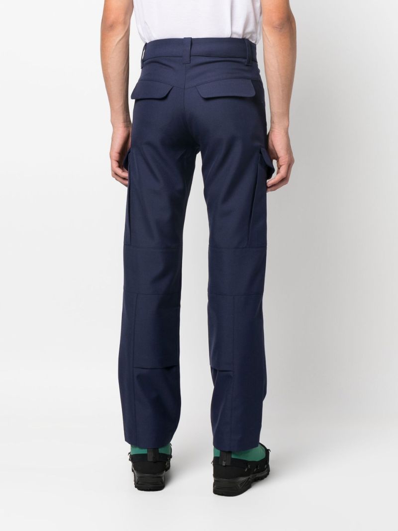 Blue Utility Straight-leg Trousers