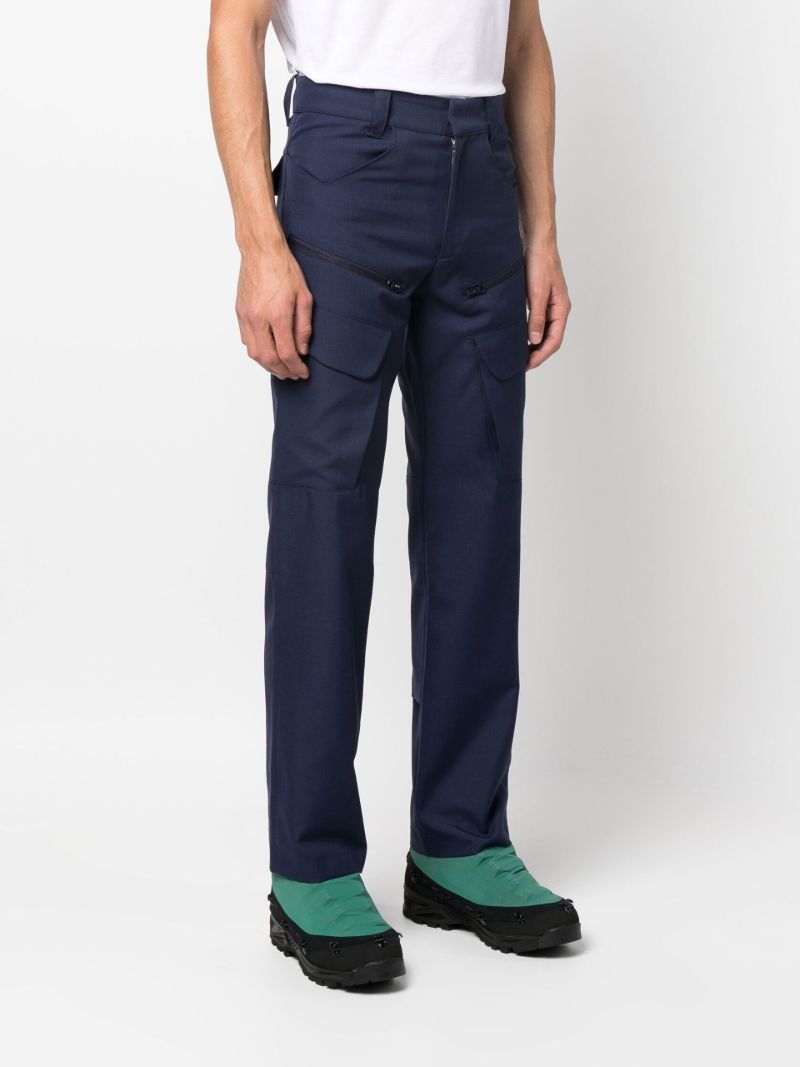 Blue Utility Straight-leg Trousers