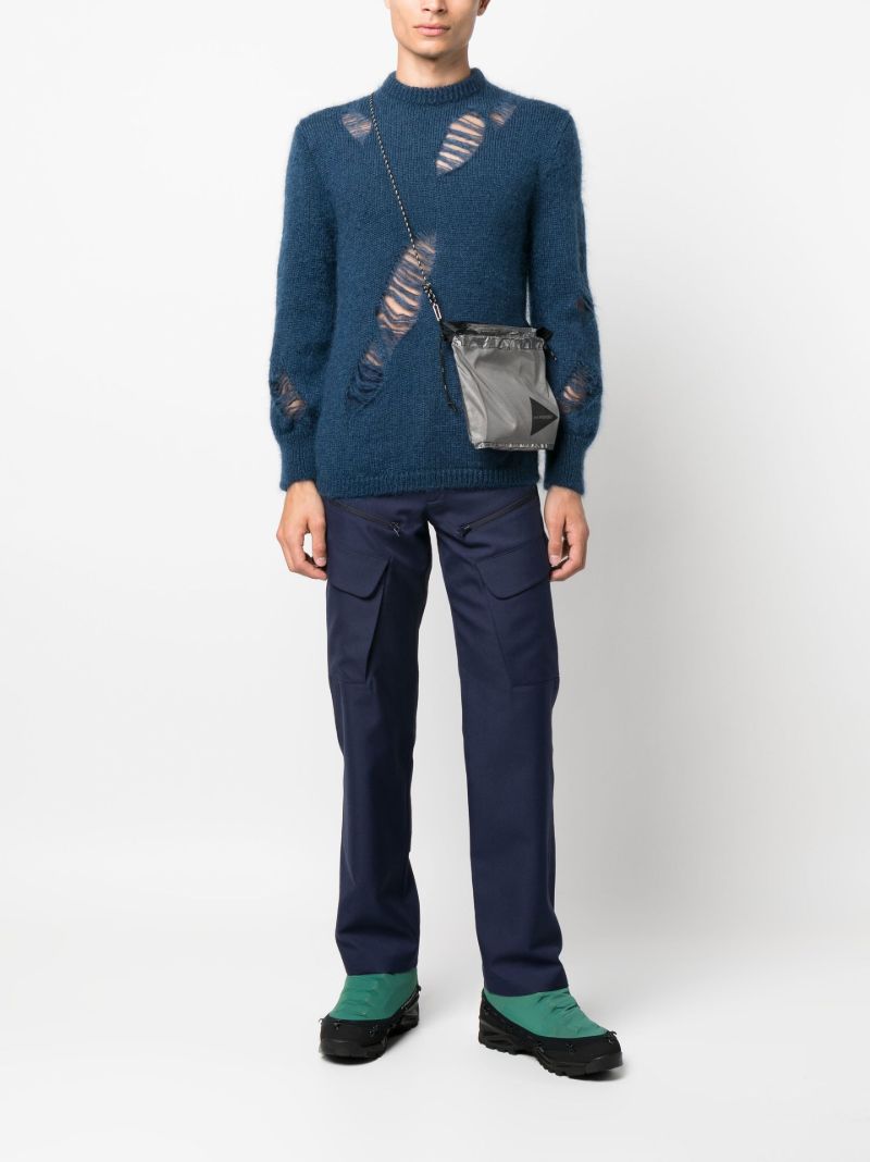 Blue Utility Straight-leg Trousers