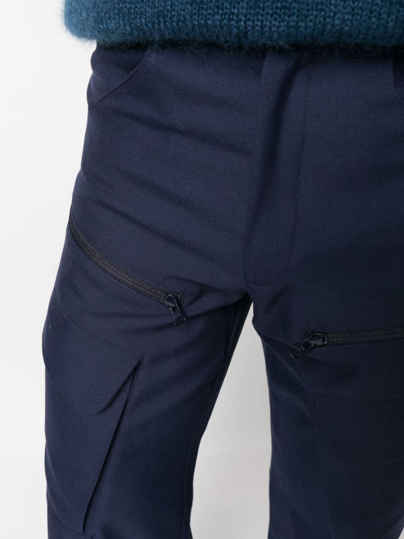 Blue Utility Straight-leg Trousers