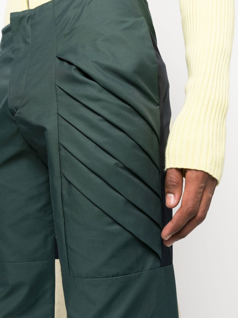 Green Multi Motor Panelled Trousers