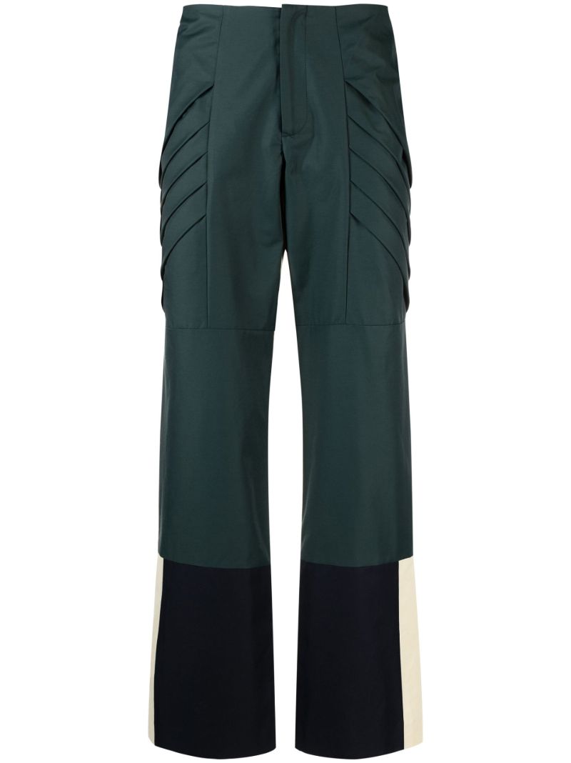 Green Multi Motor Panelled Trousers