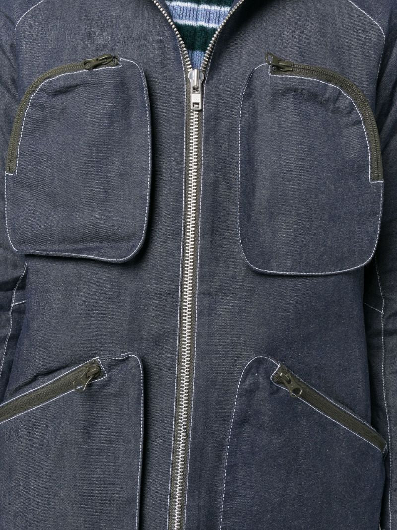 Blue Denim Parka Coat