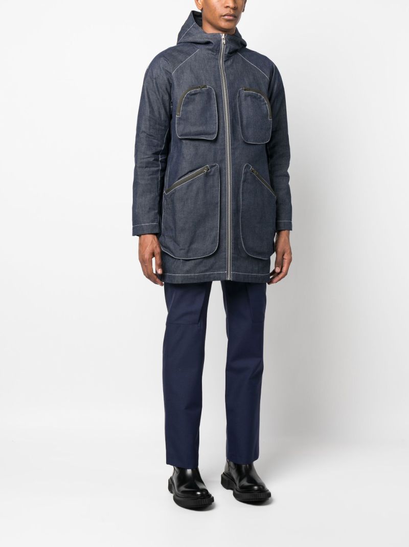 Blue Denim Parka Coat