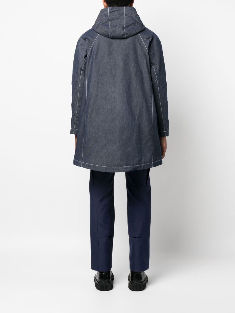 Blue Denim Parka Coat