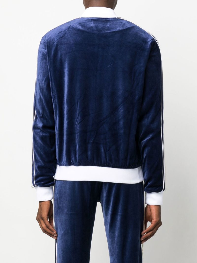 Blue Laurel Velour Track Jacket