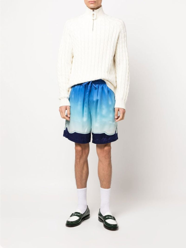 Blue Archway Place VendÃ_x0083_Â´me Silk Shorts