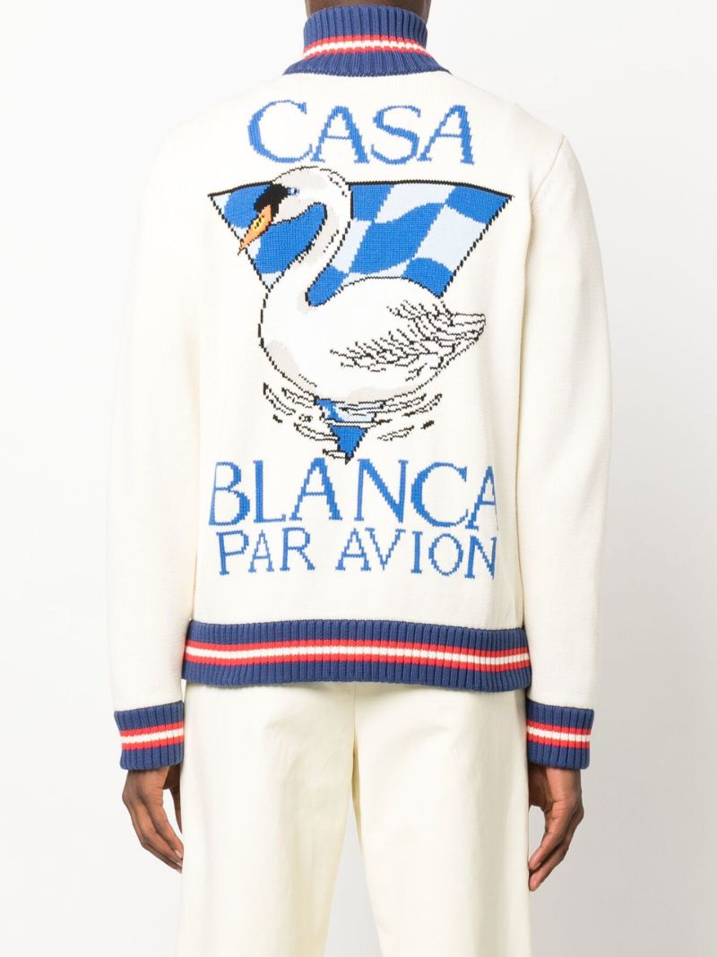 Neutral Casa Intarsia Cotton Jacket