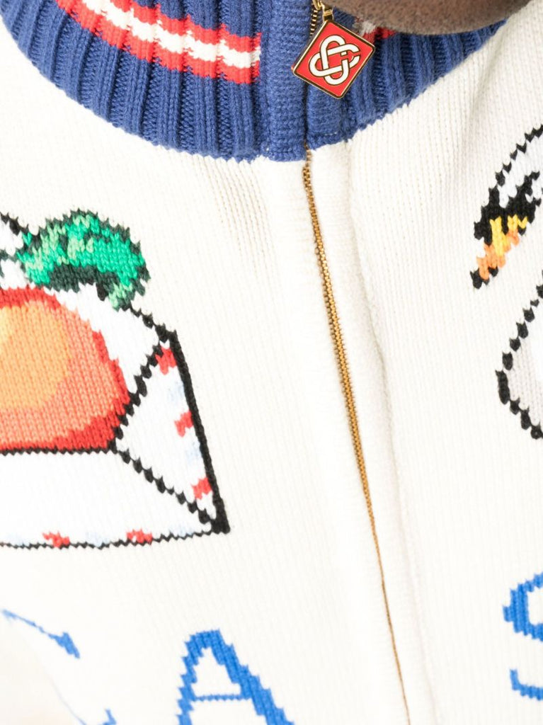Neutral Casa Intarsia Cotton Jacket