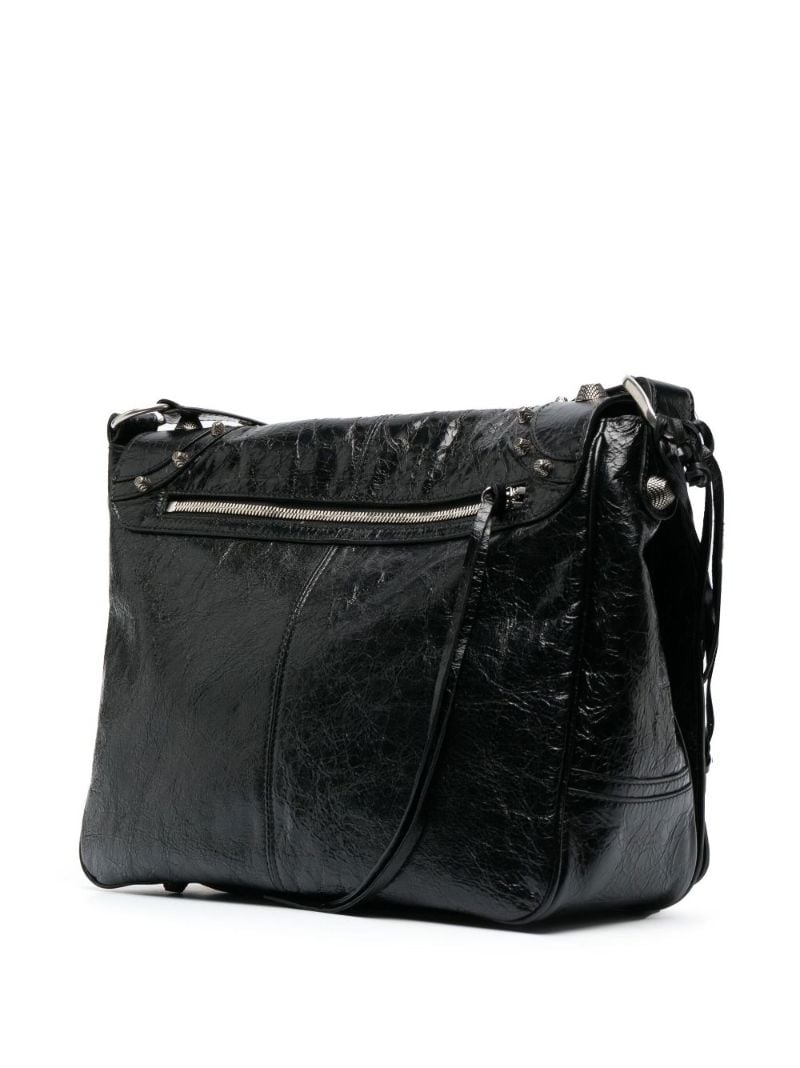 Black Cagole Leather Shoulder Bag