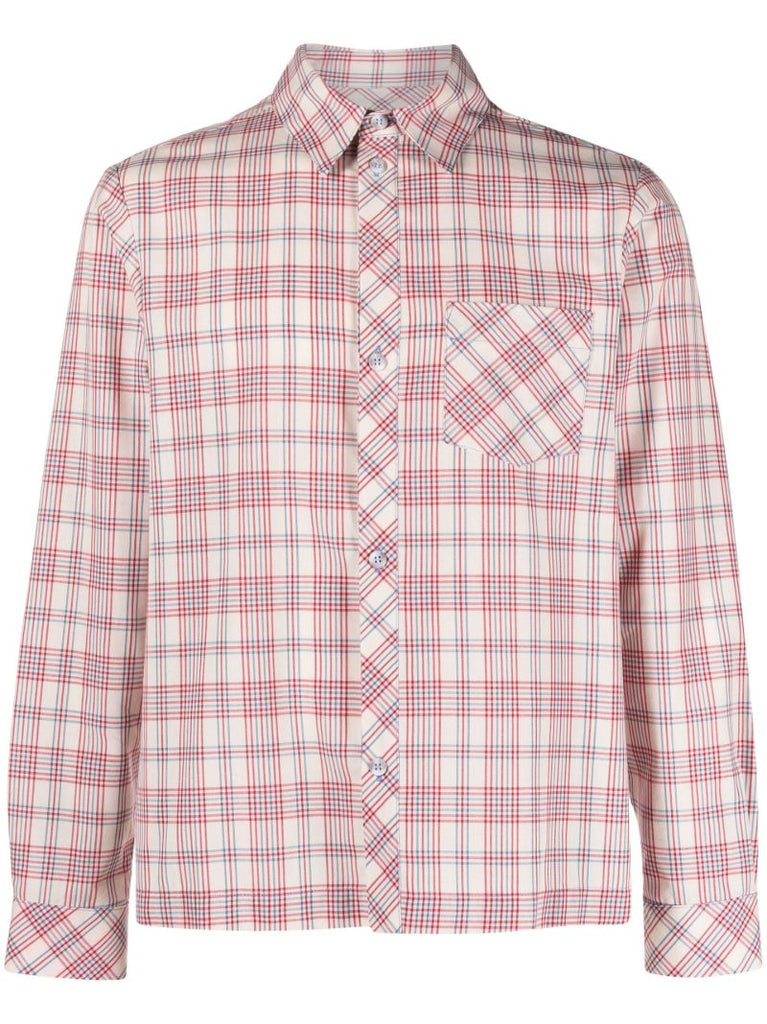 Neutral Gingham Print Shirt