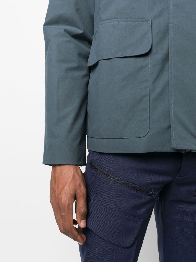 Blue Zip-front Cotton Jacket